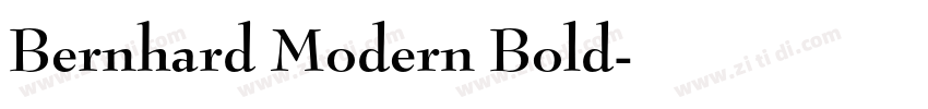 Bernhard Modern Bold字体转换